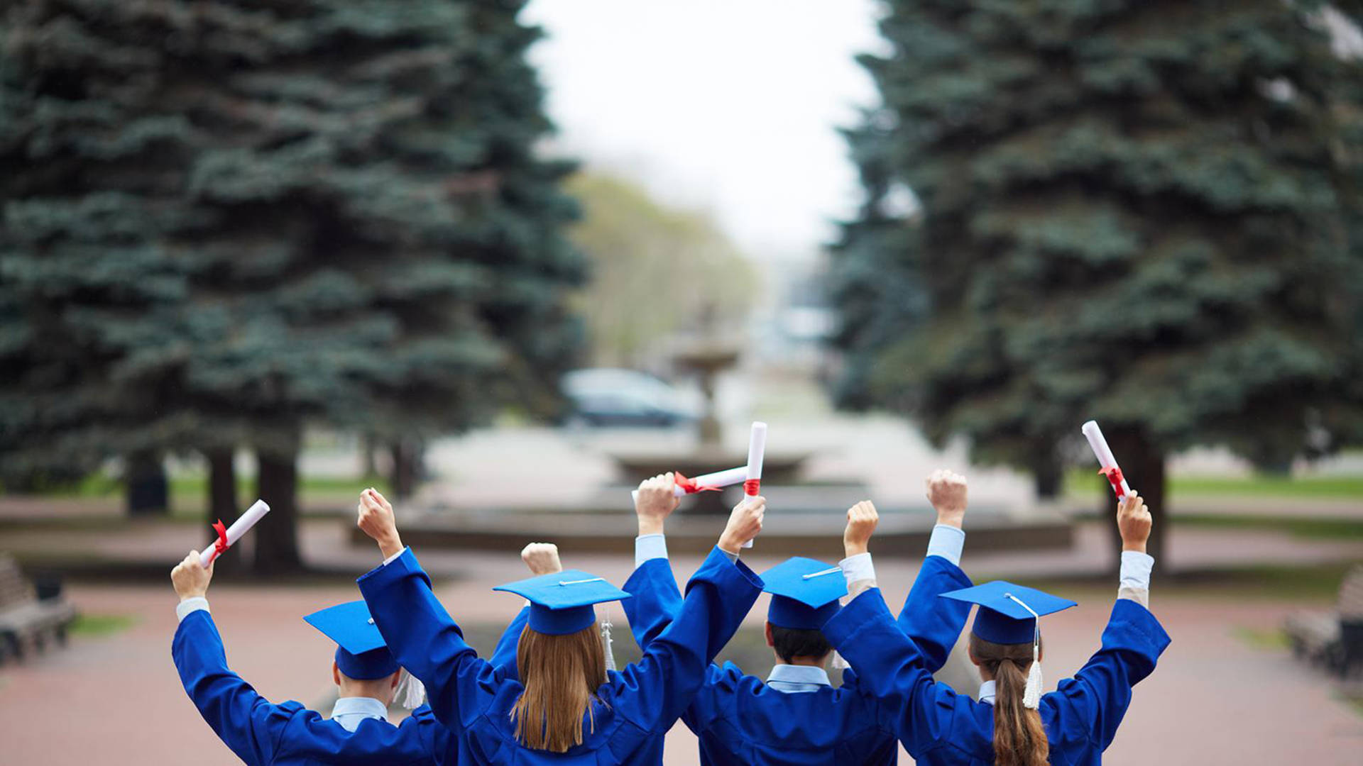 Cheery Graduates Graduation Wallpaper