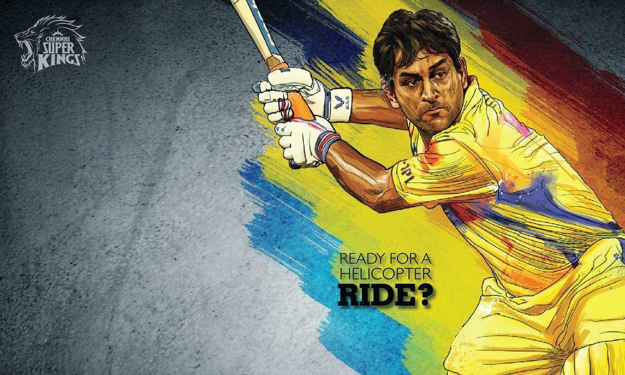 Chennai Super Kings Graphic Outline Wallpaper