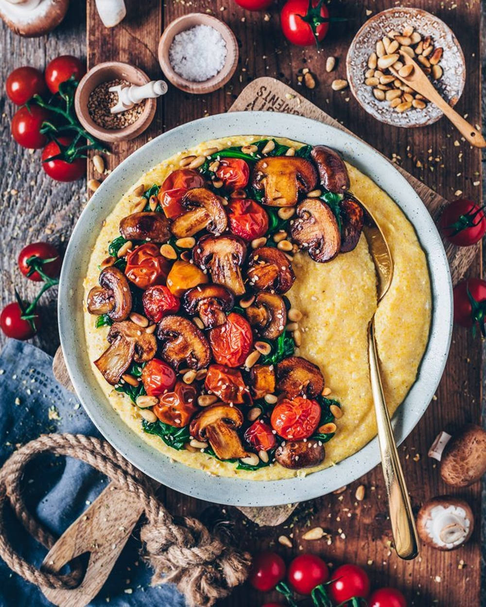 Cherry Tomato Ragout With Polenta Wallpaper