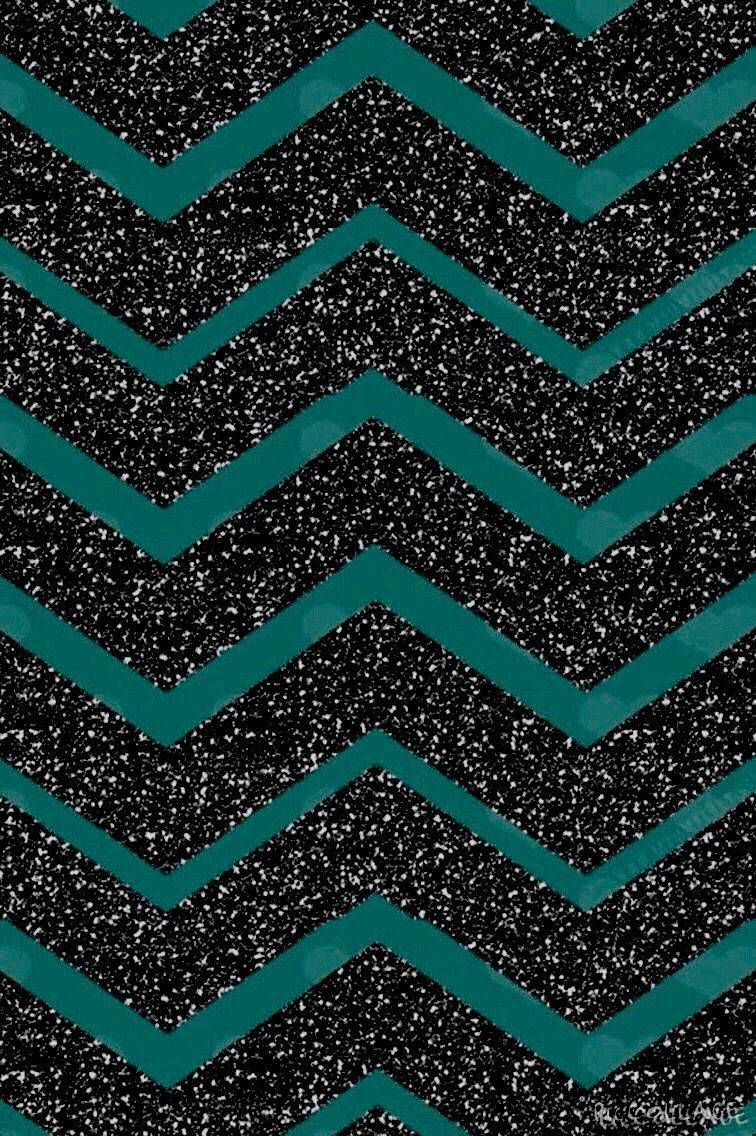 Chevron Sparkle Dark Teal Iphone Wallpaper