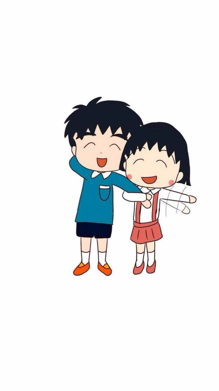 Chibi Maruko Chan With Kenichi Ono Wallpaper