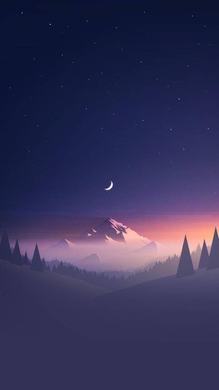 Chill Night In The Mountains Wallpaper