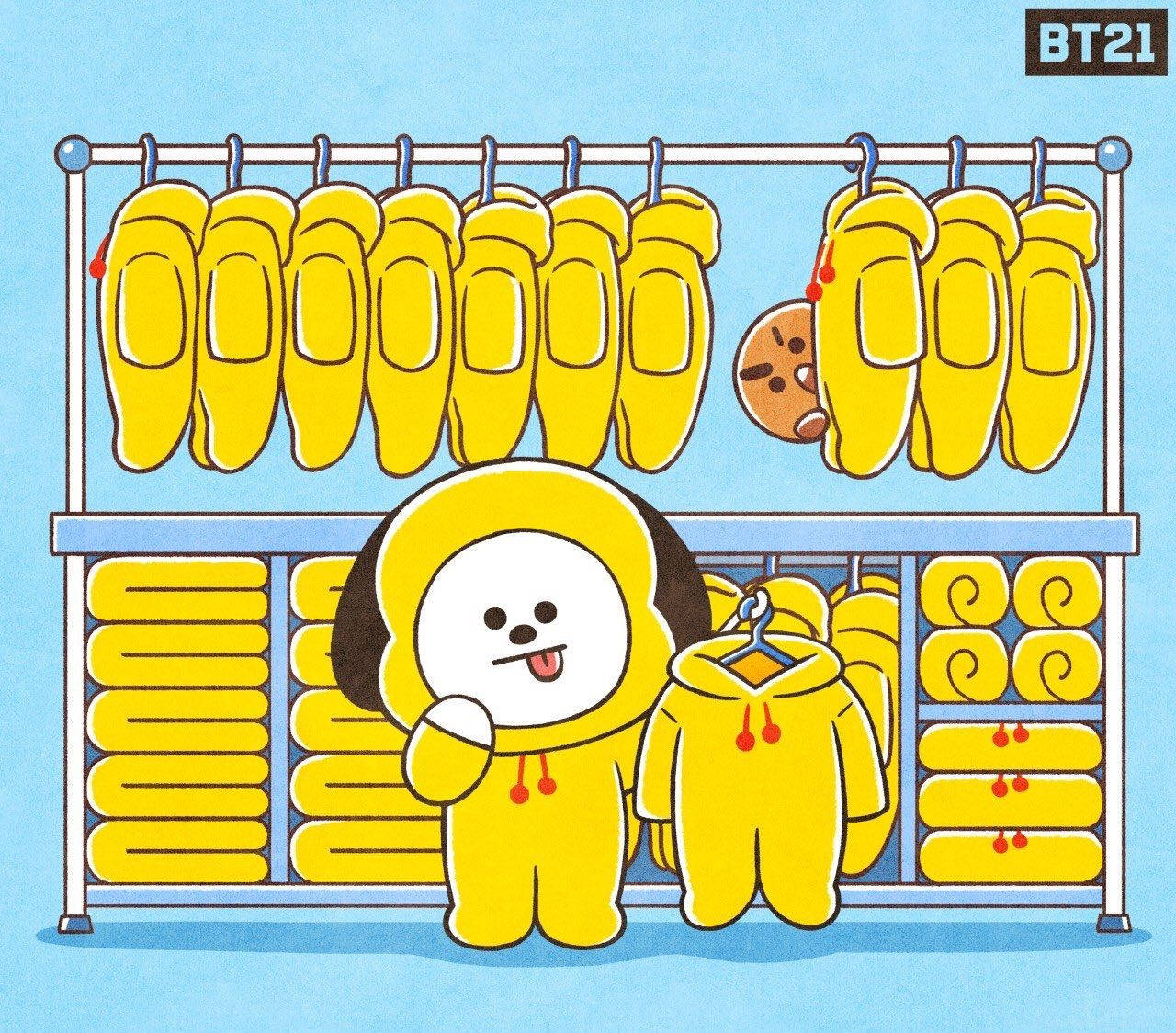 Chimmy Bt21 Wardrobe Wallpaper