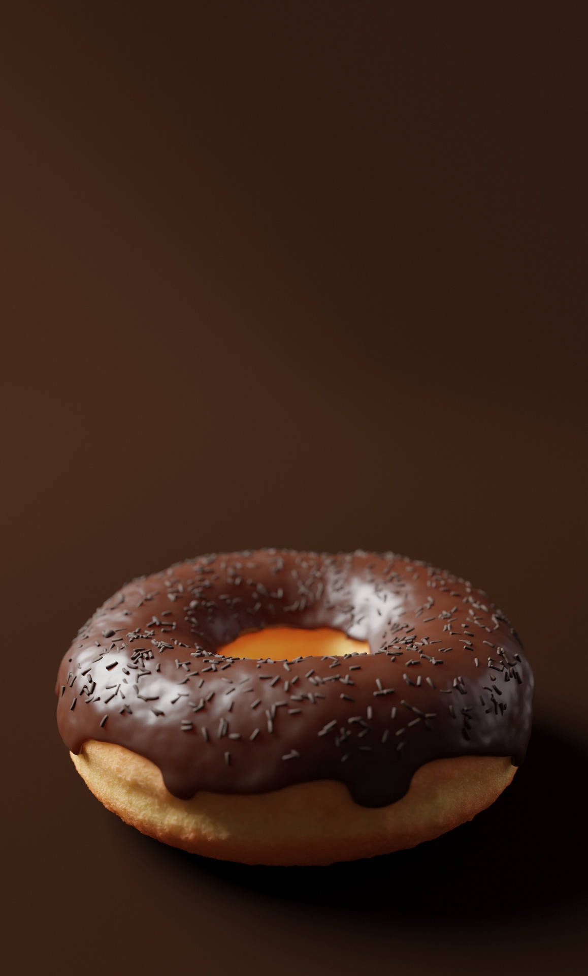 Chocolate Donut With Sprinkles Wallpaper | WallpapersOK