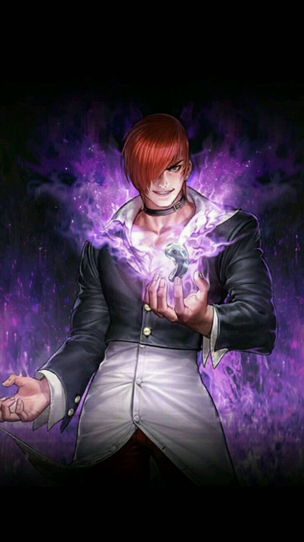 Chou Ml Iori Yagami Purple Aesthetic Powers Wallpaper