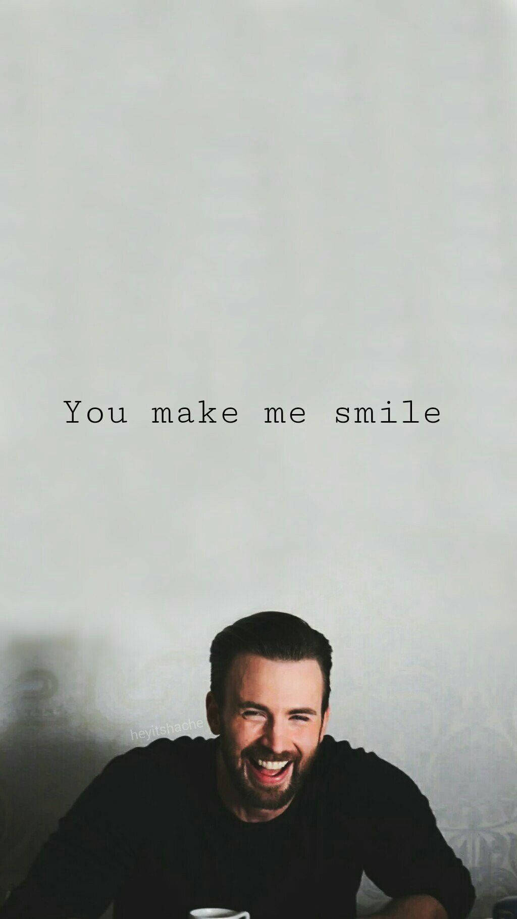 Chris Evans You Make Me Smile Wallpaper