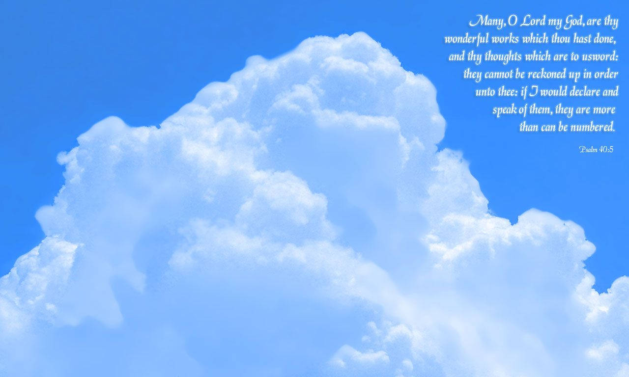Christian Bible Verse With Clouds Wallpaper