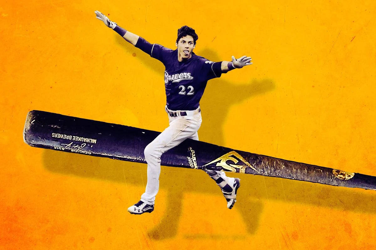 Christian Yelich In Yellow Wallpaper