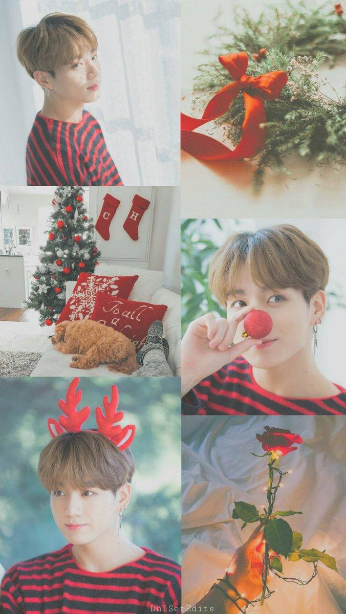 Christmas Jungkook Aesthetic Wallpaper