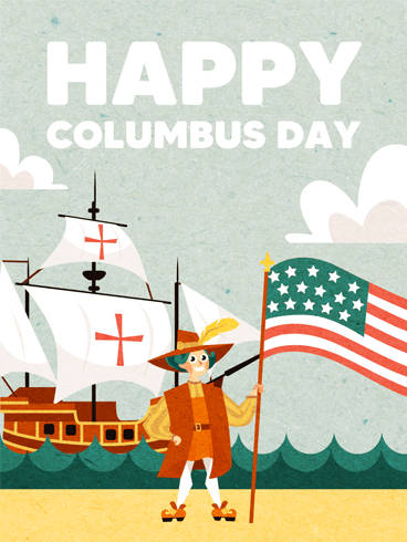 Christopher Columbus Day Digital Art Wallpaper