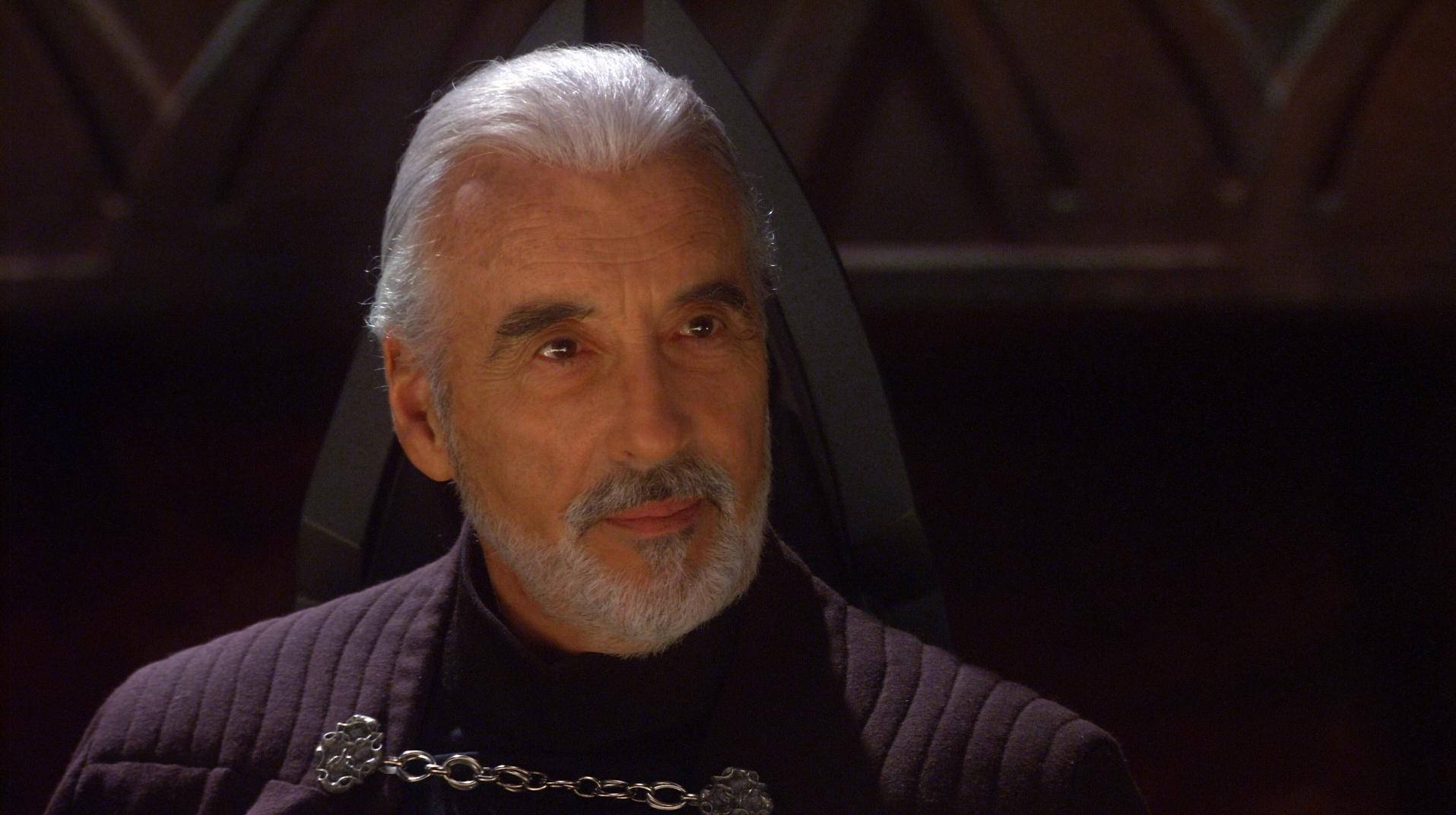 Christopher Lee In A Star Wars Scene Wallpaper