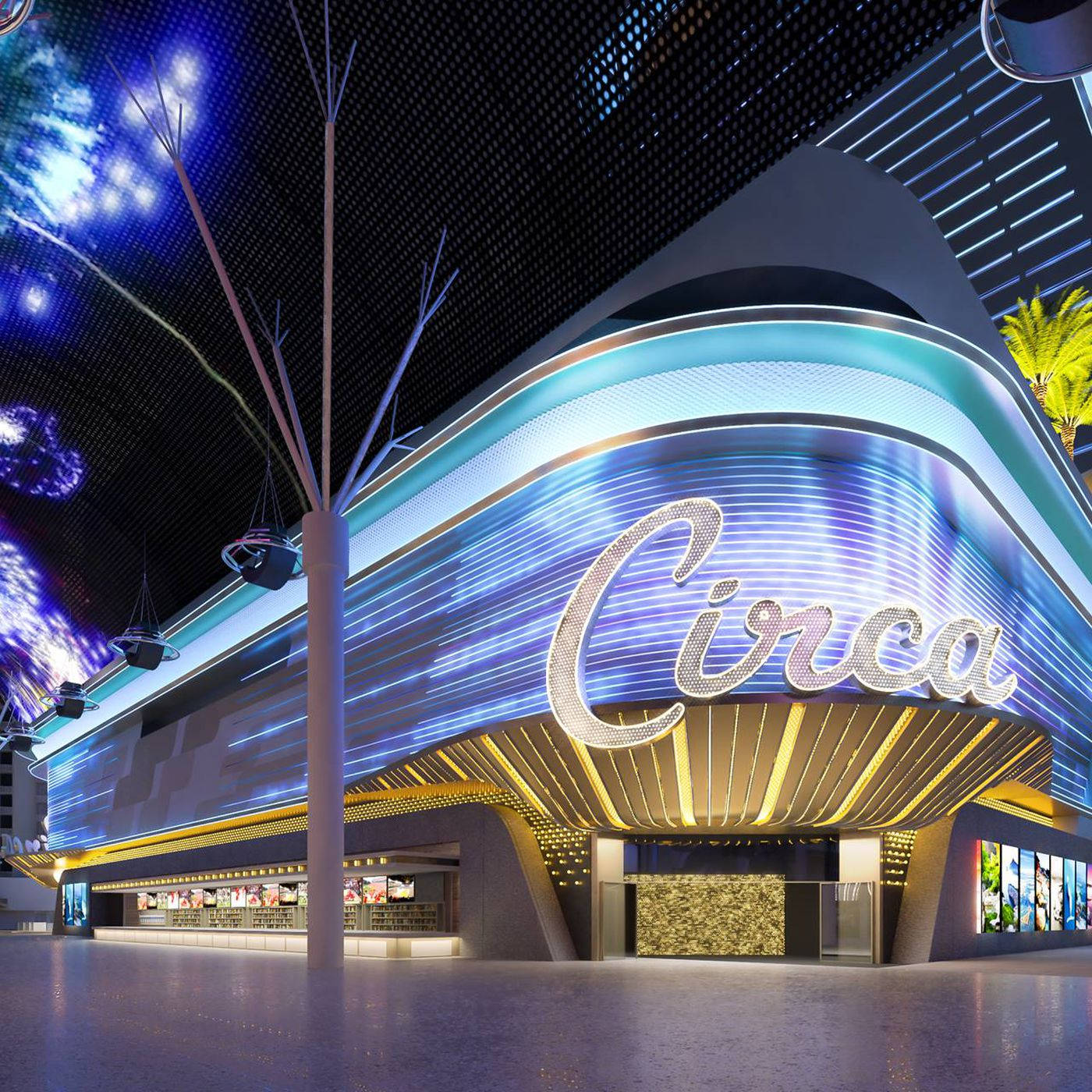 Circa Casino Signage On Fremont Street Wallpaper