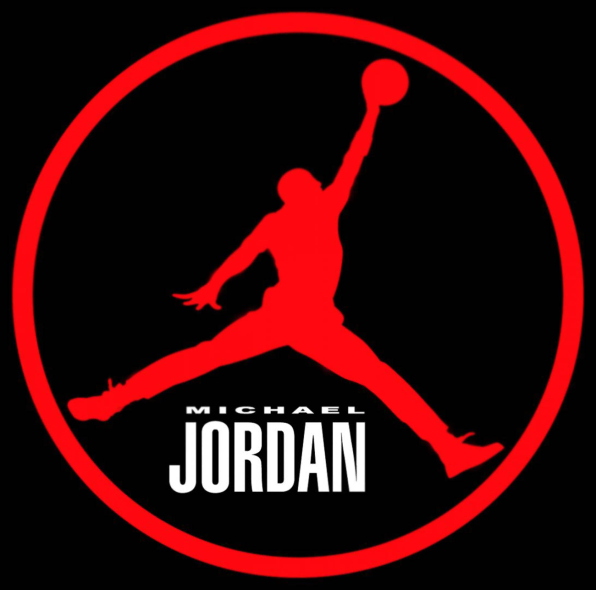 Circular Red Air Jordan Logo Wallpaper WallpapersOK