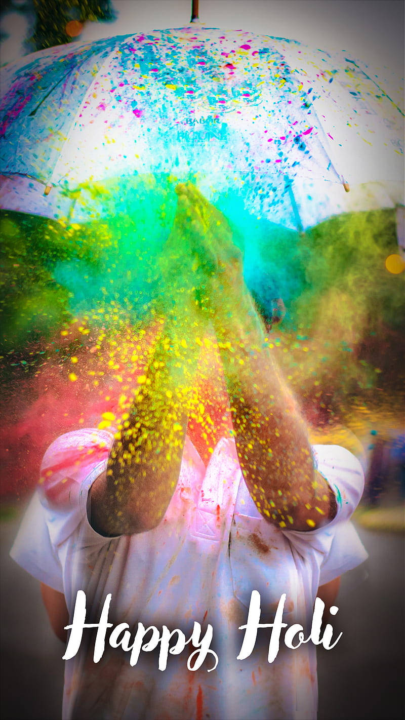 Clapping Powder Happy Holi Hd Wallpaper