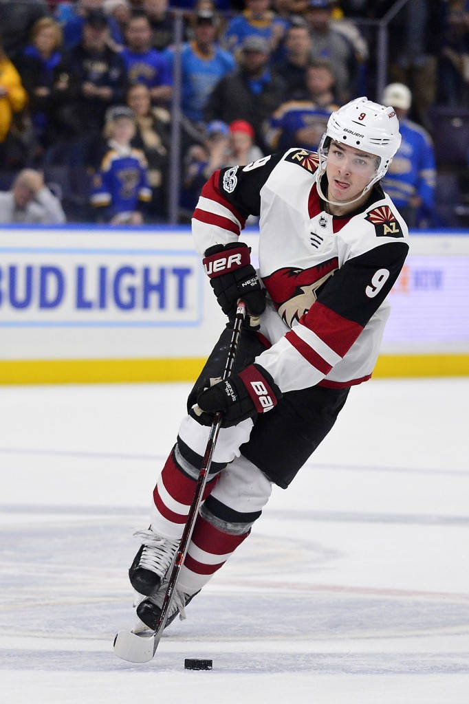 Clayton Keller Arizona Coyotes Vs. New York Rangers Wallpaper