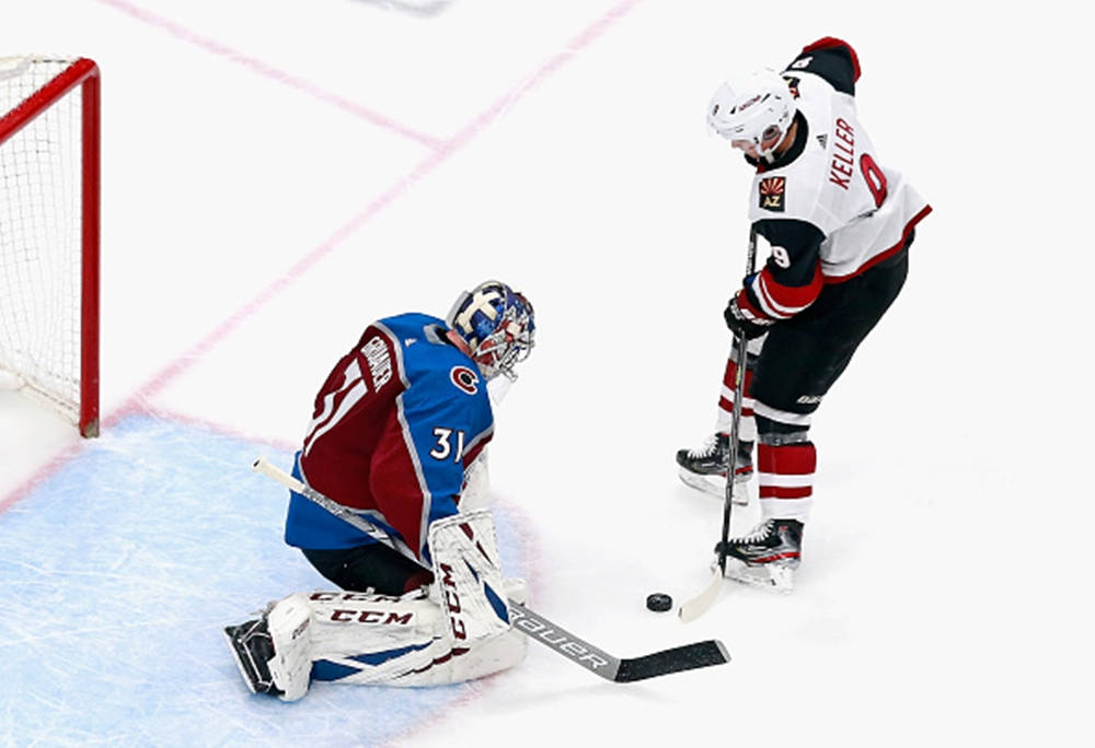 Clayton Keller Vs. Philipp Grubauer Wallpaper