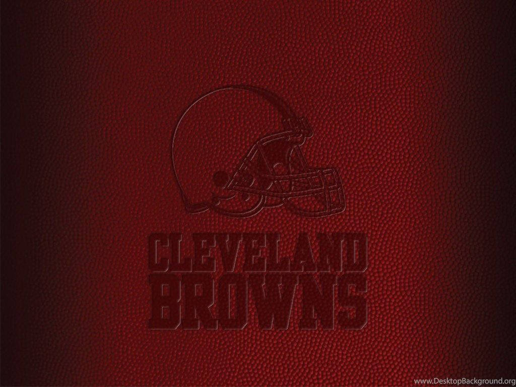 Cleveland Browns On Leather Wallpaper