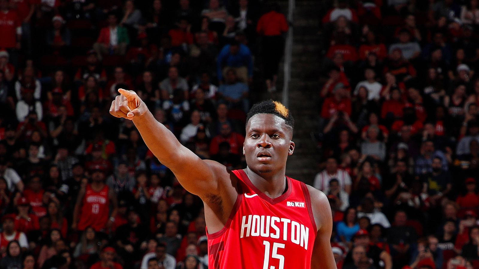 Clint Capela Gives Signals During Game Wallpaper