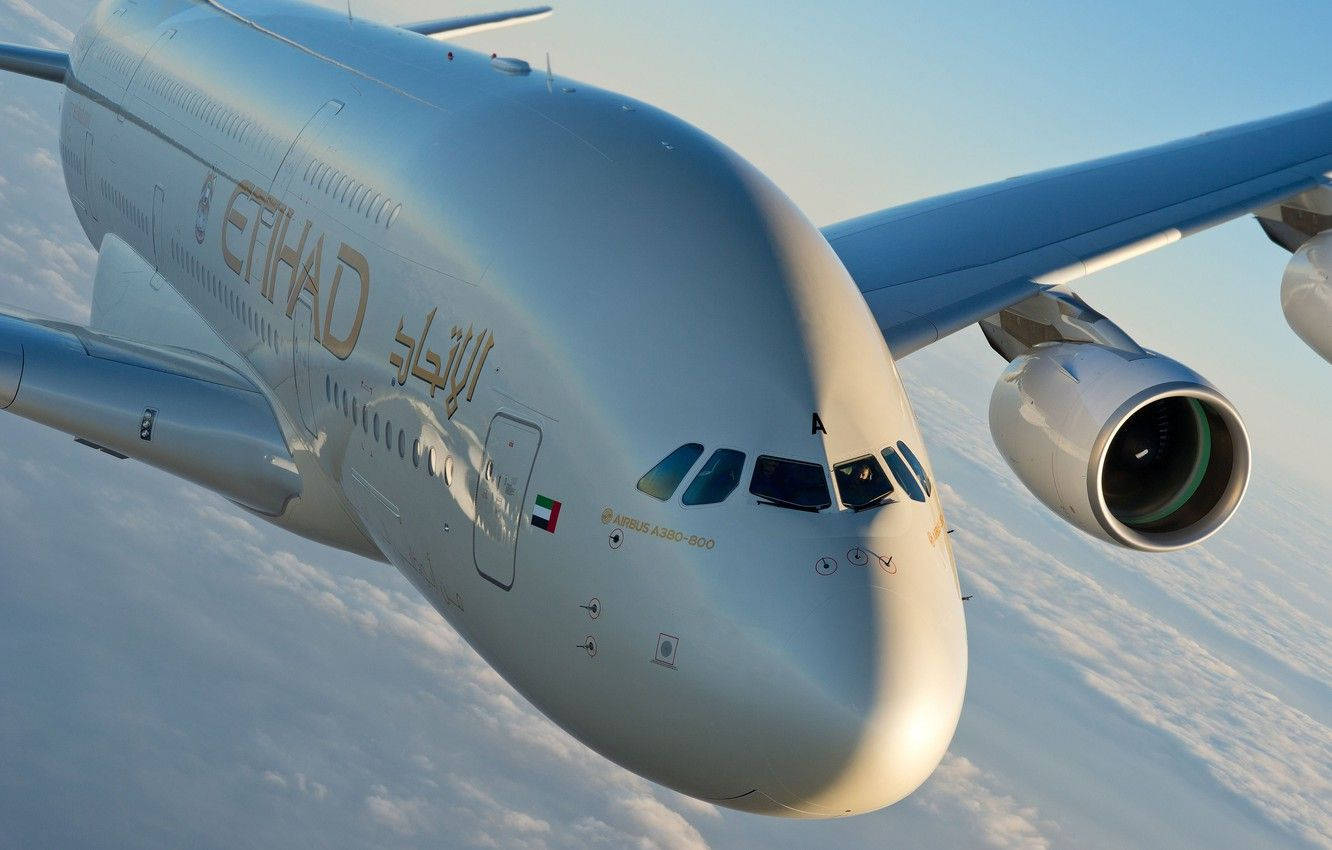 Close Shot Of Etihad Airways Aircraft Wallpaper