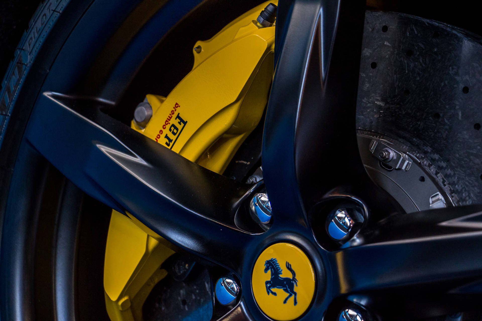 Close Up Of A Ferrari Wheel Wallpaper
