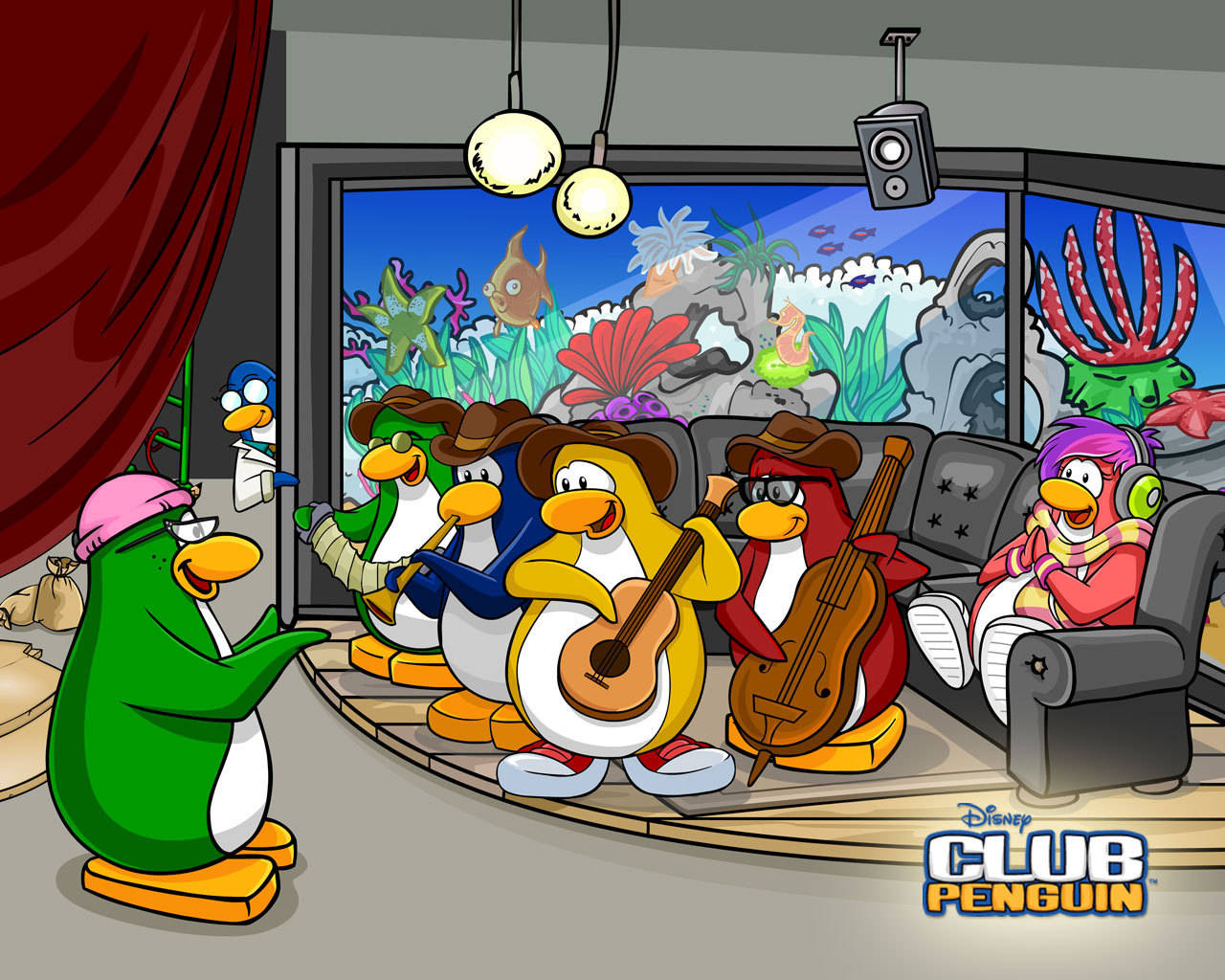 Club Penguin Musical Wallpaper