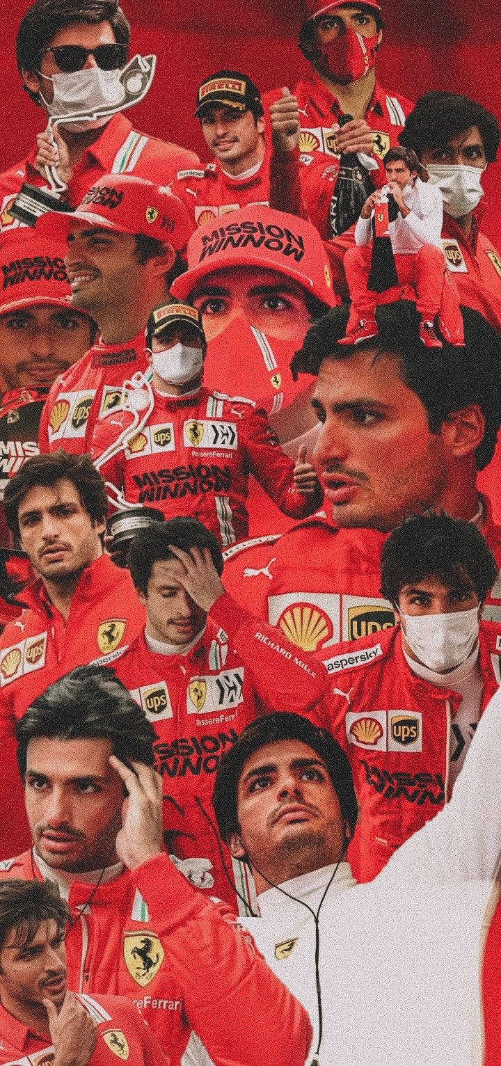 Collage Of Carlos Sainz Jr Wallpaper