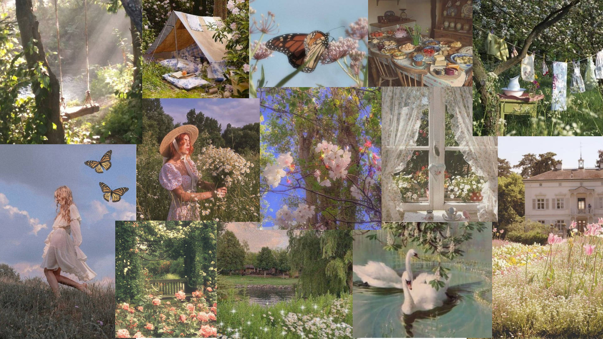 Collage Spring Aesthetic Wallpaper