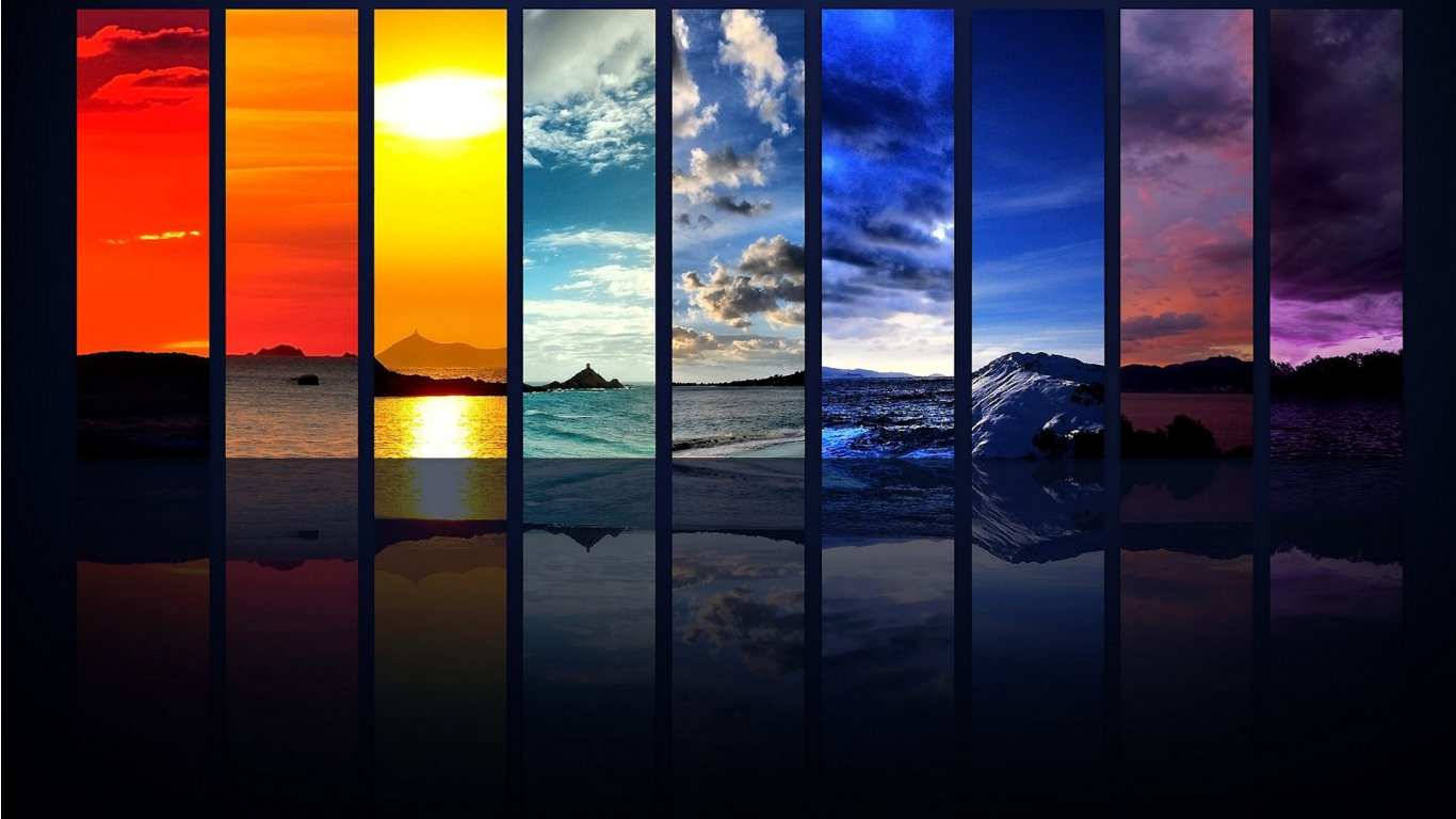 Color Spectrum Nature Landscape Wallpaper