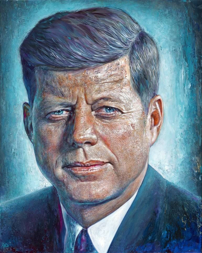 Colored Digital Art John F. Kennedy Wallpaper