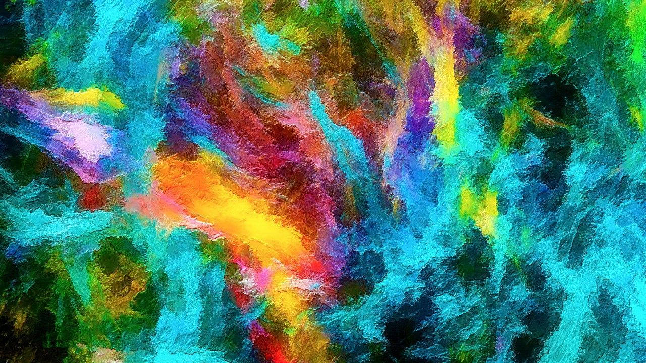 Colorful Abstract Canvas Painting Wallpaper