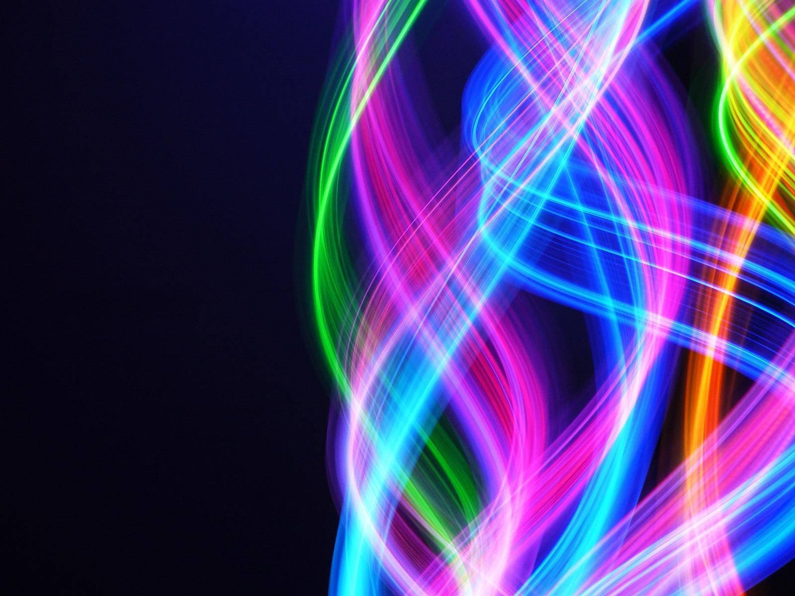 Colorful Abstract Neon Waves Wallpaper