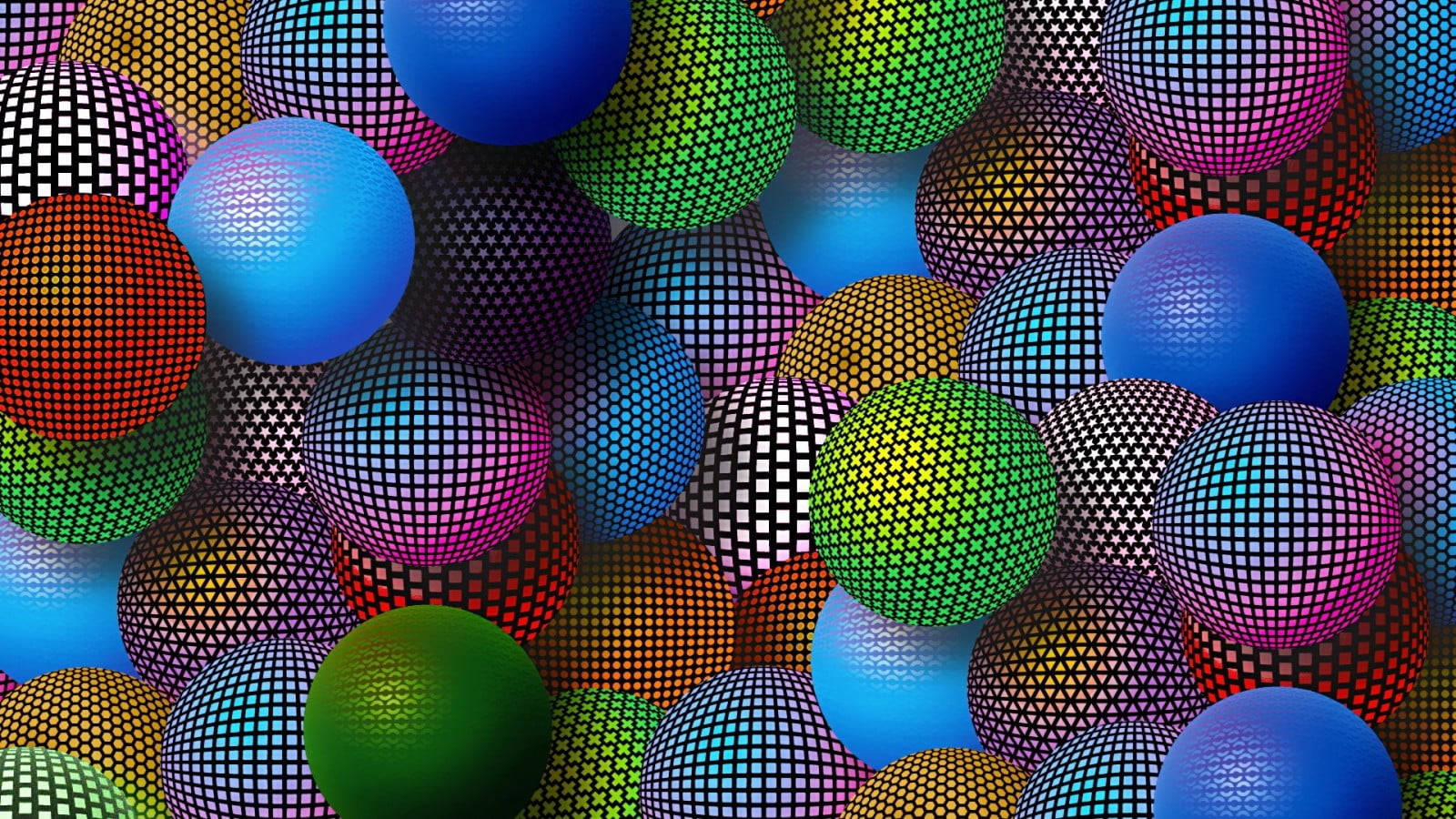 Colorful Balls Sphere Pattern Wallpaper