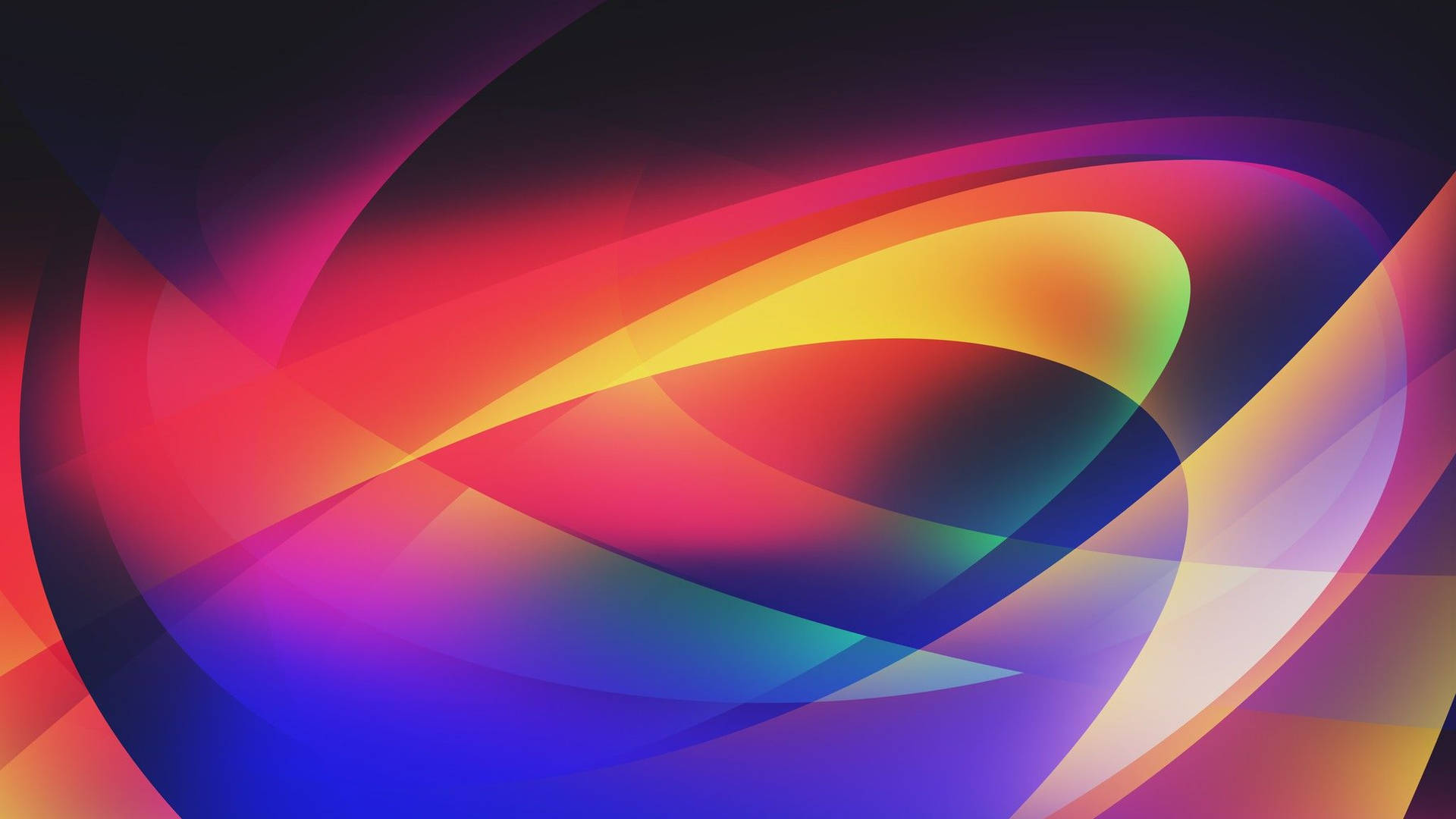 Colorful Curve Lines Abstract Wallpaper