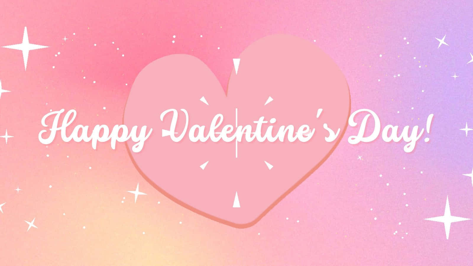 Colorful Cute Valentines Greeting Digital Illustration Wallpaper
