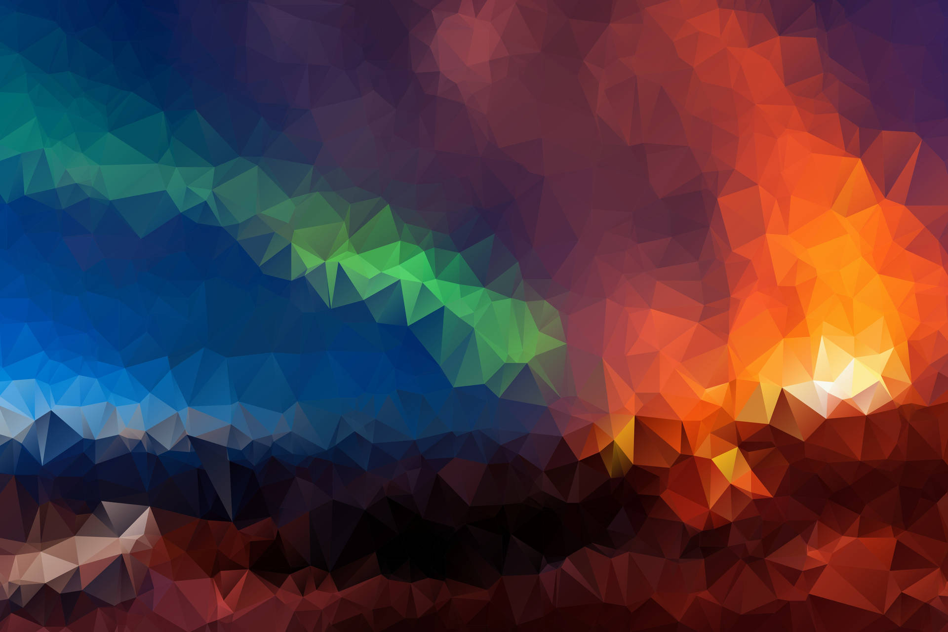 Colorful Geometric Triangles Wallpaper