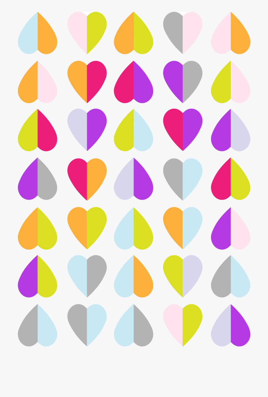 Colorful Heart Clipart Wallpaper