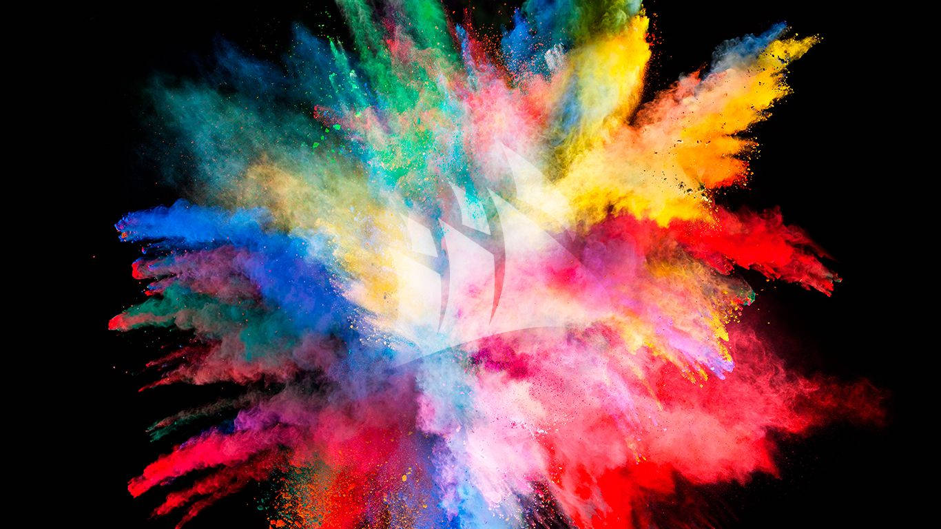 Colorful Rainbow Powder Explosion Wallpaper