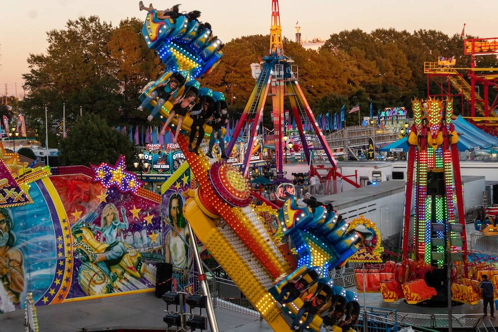 Colorful Rides At The Fair Wallpaper