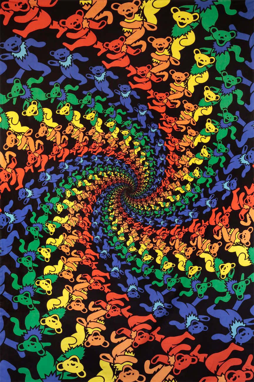 Colorful Spiral Grateful Dead Iphone Wallpaper