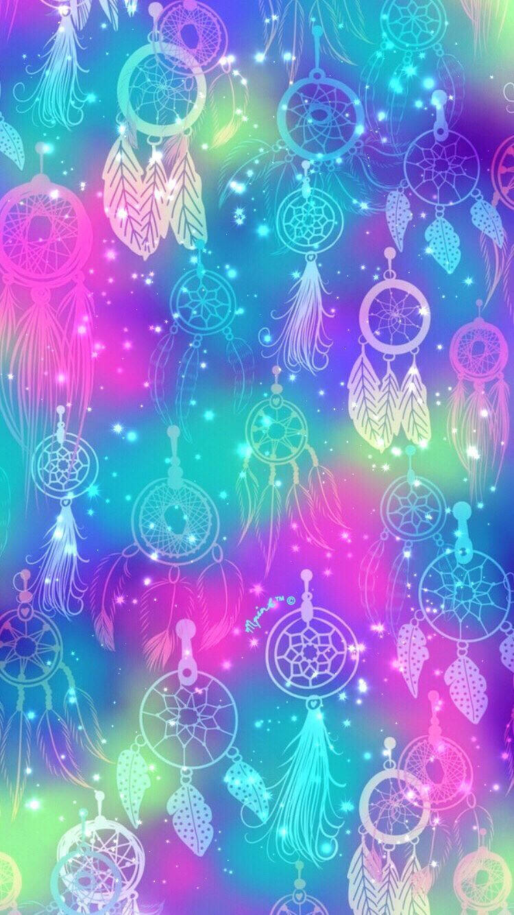 Colourful Dreamcatchers Pretty Phone Wallpaper