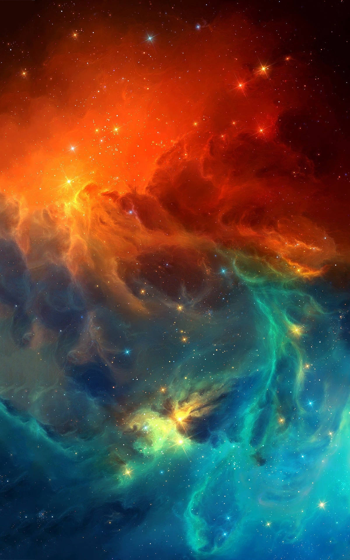 Colourful Space Clouds Amazing Phone Wallpaper
