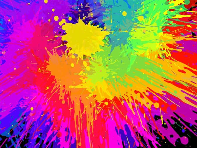 Colourful Splat Wallpaper