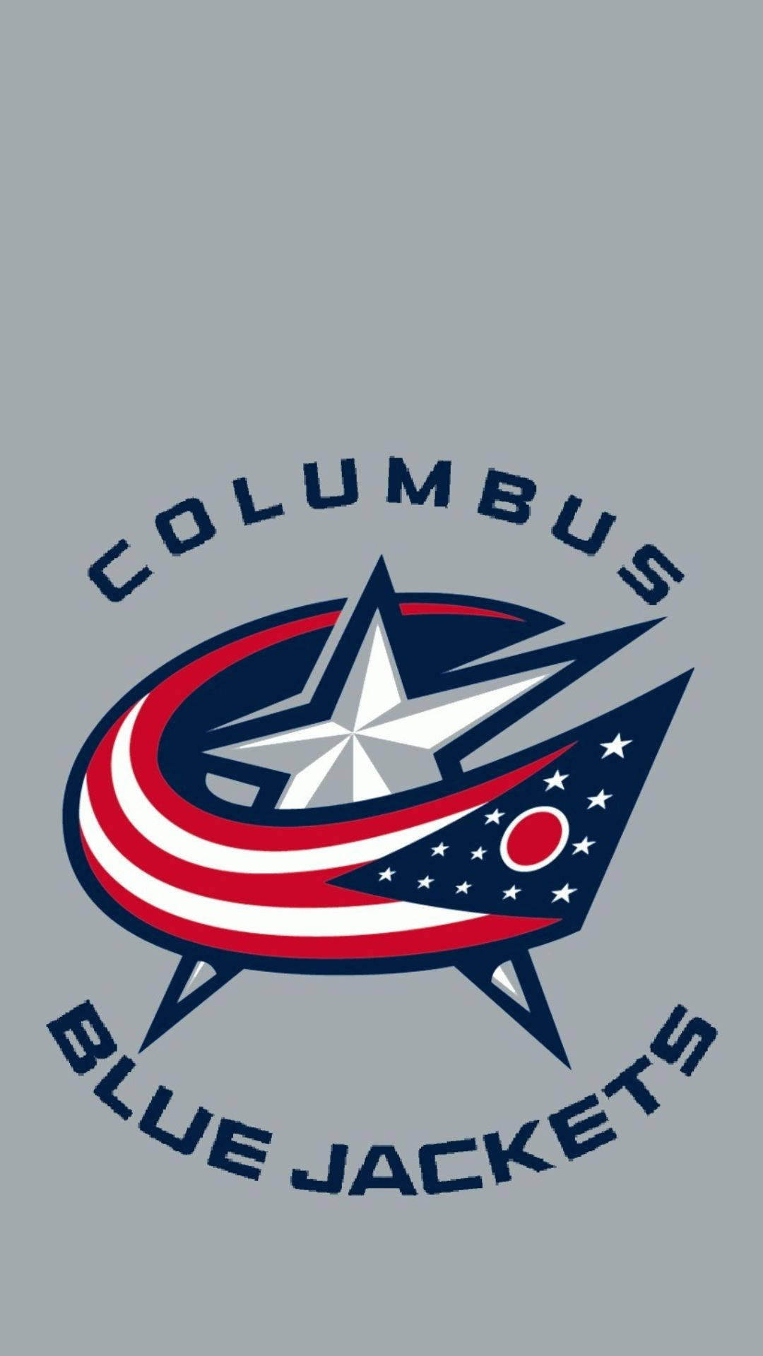 Columbus Blue Jackets On Gray Backdrop Wallpaper