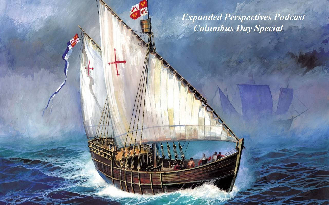 Columbus Day Ship In Ocean Wallpaper