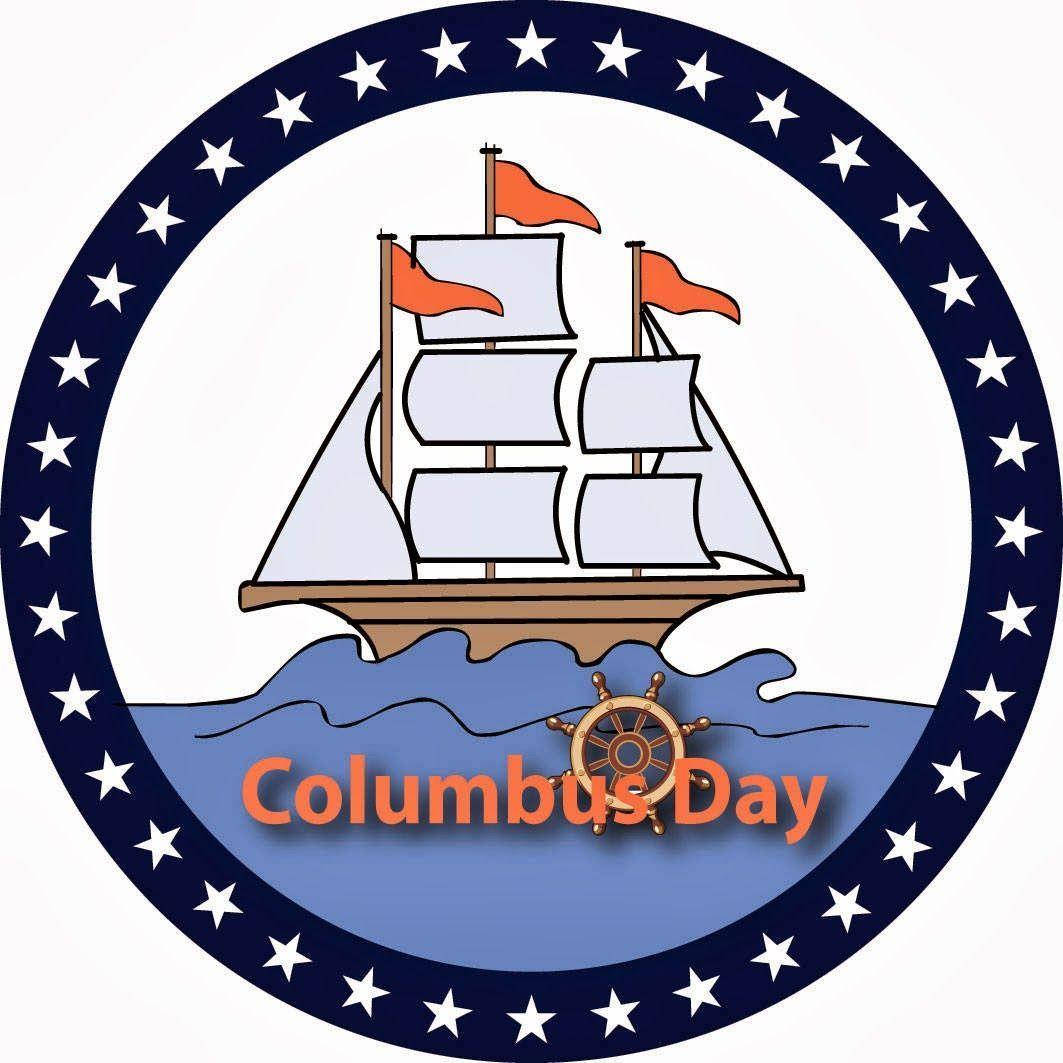 Columbus Day Ship Logo Wallpaper