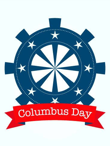 Columbus Day Ship's Wheel Wallpaper