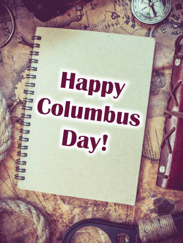 Columbus Day Vintage Notebook Wallpaper