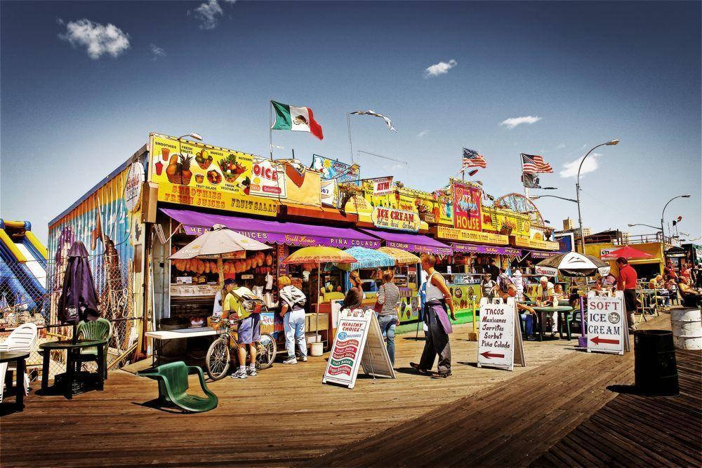 Coney Island Food Stalls Wallpaper