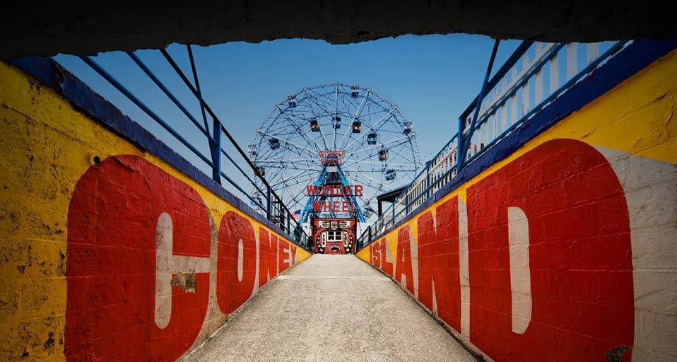 Coney Island Pathway Wallpaper