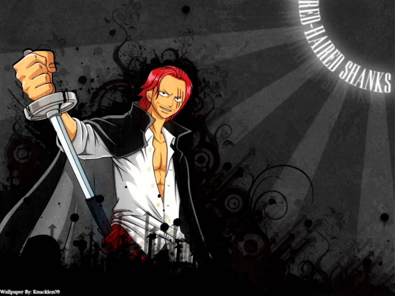 Confident Shanks One Piece Wallpaper